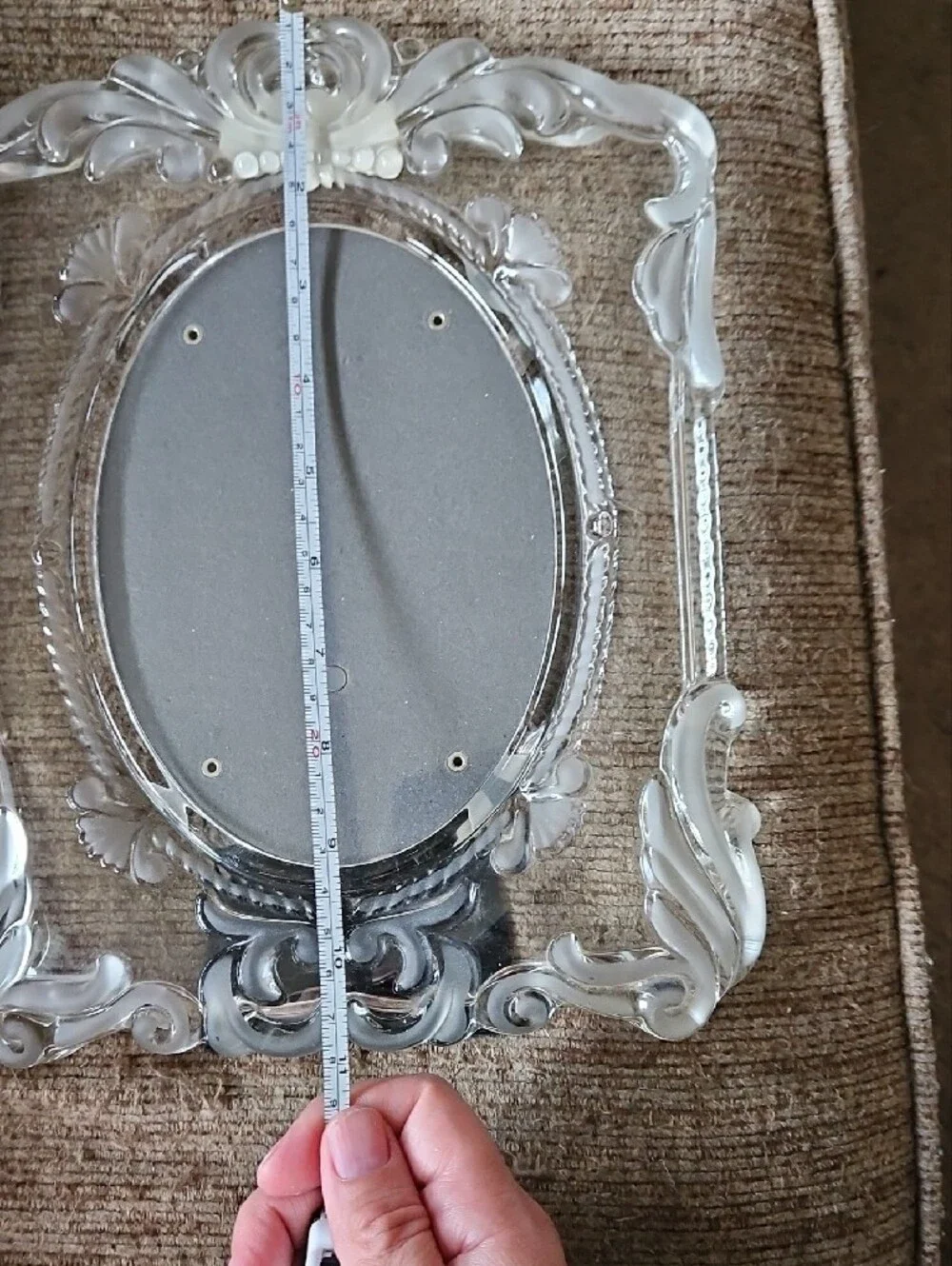 Mikasa Silver Clear Ornate Glass Picture Frame